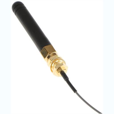 China Black GSM GPRS Electronic Components Wires Antenna With SMA To IPEX Rubber Cable 50mm Antenna for sale