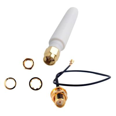 China 50MM U.FL White Omnidirectional IPEX to SMA 868MHz LoRa Antenna 2dBi for Lora Transceiver Board IOT WL-868E50 for sale