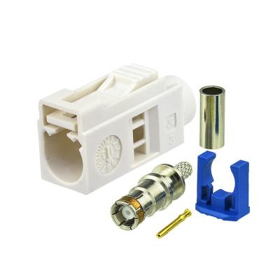 China White RF Fakra B Connector For RG174 RG316 for sale