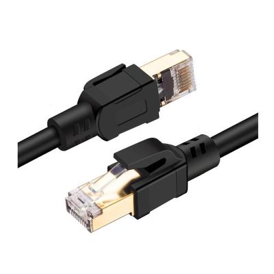 China Computer Networks Cast Black Cat8 Class Computer Network Cable for sale