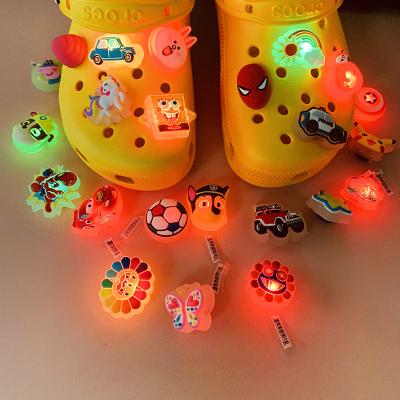 China 2022 Cute Shoe Light PVC Baseball Sports Teams Shoes Custom Fascinating Logo Dinosaur Valentines Day Gifts Batter Light Up Glow Croc Charms for sale