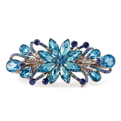 China Retro Friendly Material Stylish Hair Clip Ladies Spring Clip Diamond Clip Hair Accessories Exquisite High-end for sale