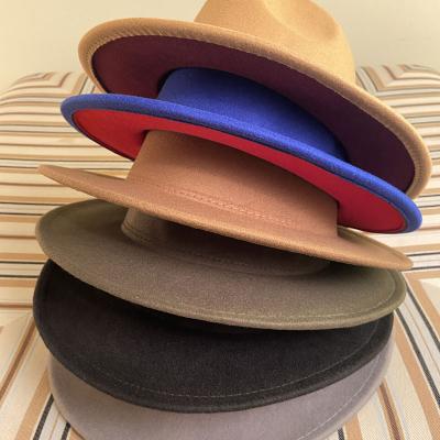 China Plush Fedora Trilby Gangster Hats Straw Panama Style Packable Travel Hat Male Female Felt Paper Hats for sale