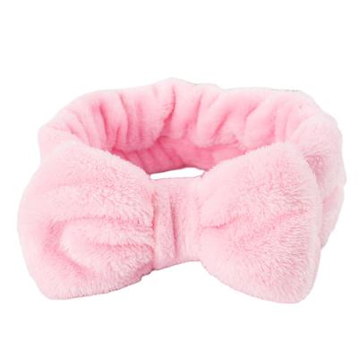 China Simple concise women's hair band LUOLANG velvet cute headband sports coral female bow headband velvet face wash solid color headband hair accessories for sale