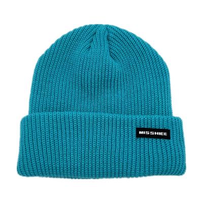 China Plush Hat Knitted Simple Winter Hot Sale Beanie Knitted Hat For Men Solid Colors Sports Hats Woman for sale