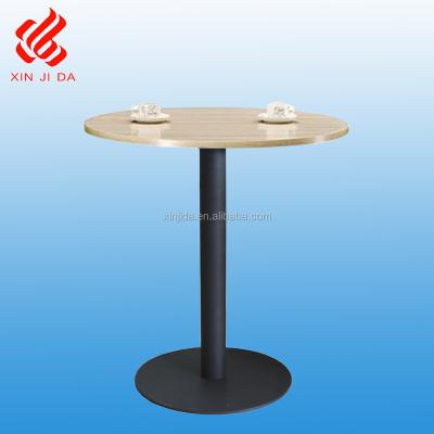 China Commercial Furniture High Quality Round Coffee Desk / Coffee Table With Metal Base for sale