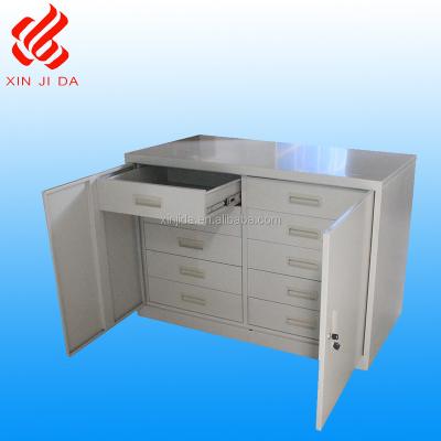 China 10 Drawer Steel Double Door Filing Cabinet / Metal Filing Cabinet Pull Down Cupboard for sale