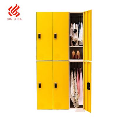 China Locking Size Quality Locker 6 Doors Storage Locker Steel Changing Clothes Locker for sale