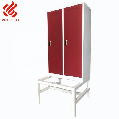 China New School Style Pool Metal Storage Locker With Bench for sale