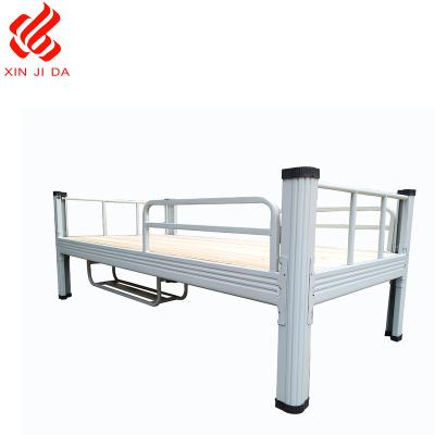 China Supplier High Quality Commercial Metal Guangzhou Furniture Single Bed With Storage Rack for sale