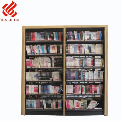 China Modern high quality library furniture 7 layers steel bookcase shelf, shelves for school for sale