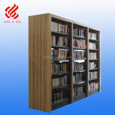 China Fireproof Commercial Furniture Iron Bookcase Shelf With Adjustable Shelves for sale