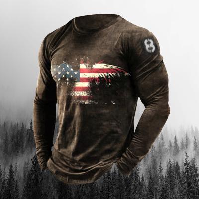 China Custom Factory Wholesale Running Anti-wrinkle long sleeve workout t-shirt winter 3d printing t-shirts for men for sale