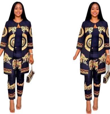 China 2021 new arrivals anti-shrink african suits plus size women's suits fashion digital print suit for sale