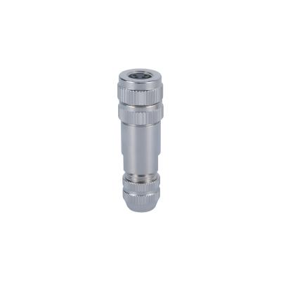 China M8 field wireable connector 4pin sensor connector socket wireable metal female screw for sale