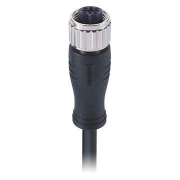 China IP67 0.8m Sensor Connector Alternate M12 Connector 5 Pole Female A Coding Molded PVC Cable for sale