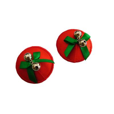 China Dance / Dress Party Nipple Pies Sexy Red Christmas Decorated Prom Nipple Covers Bells for sale