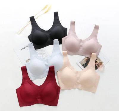 China Factory sale breathable wireless vest traceless bra classic warm elastic seamless bra QUICK DRY one piece top for sale