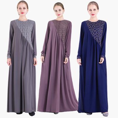 China Excellent Price Casual Muslim Chiffon Long Eid Dresses Muslim Women Dubai Abaya Dress for sale