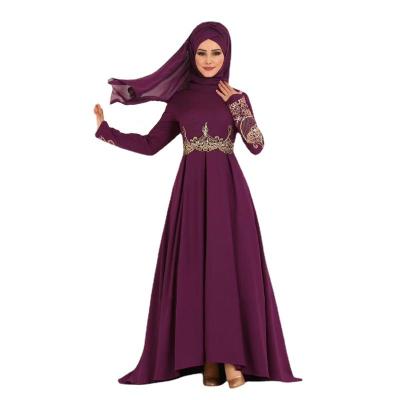 China New Polyester Ids Long Robe Embroidery Muslim Abaya Muslim Dresses Middle East Muslim Kimono for sale