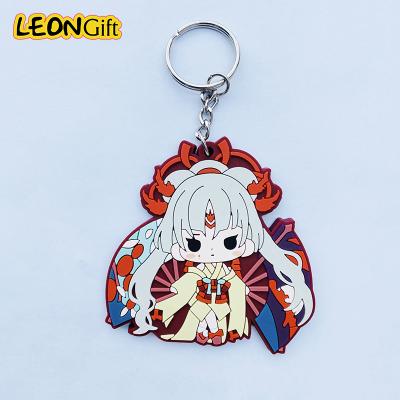 China Custom 3D Soft Rubber Hard Anime Keychain Keyring Key Ring Manufacturer Souvenir Keychain Key Chain Promotion Gift Silicone Key Chains for sale