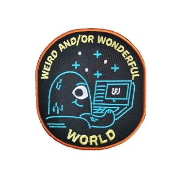 China Sustainable Hot Sale School Uniform Patches Clothing Custom Embroidered Patches for sale