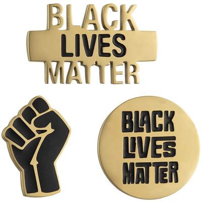 China Black Lives Matter Europe Magnet Custom Logo Import Enamel Pin With Backing Card for sale