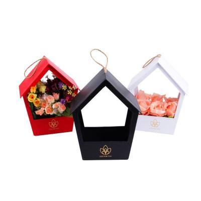 China Creative Recycled Materials Valentine's Day High-end Packaging Box, Portable Flower Home Flower Packaging Box for sale