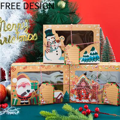 China Recycled Materials Christmas Eve Gift Box Christmas Candy Box Christmas Food Packaging for sale