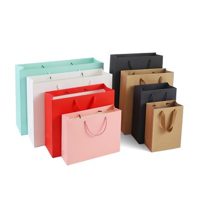 China Recycled Materials Kraft Paper Bag Gift Shopping Bag Baking Portable Environmental Protection Paper Bag Stain Customization for sale