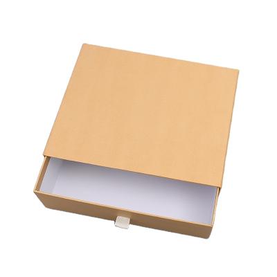 China Recycled Materials Custom Luxury Drawer Box Pure Color Flowers Box Round Ribbon With Drawer for sale