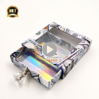 China Wholesale mink eyelash packaging box eyelash packaging box 3d super flexible square eyprivate mink eyelash with custom packaging box for sale