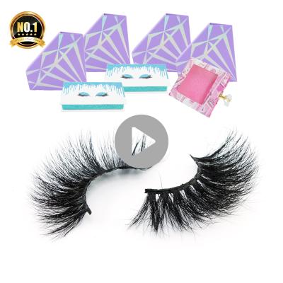 China Wholesale flexible super fluffy eyelashes and 3d handmade 3d mink eyelashes extension packging seller 25mm faux mink eyelash 25mm for sale