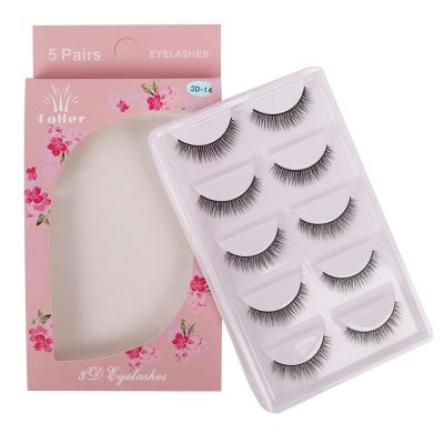 China 5Pairs 3D Super Flexible Natural False Mink Eyelashes Maker for sale