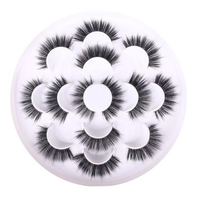 China Soararc Super Flexible Natural Eyelashes 7 Pairs 5D Mink Lashes Wholesale for sale