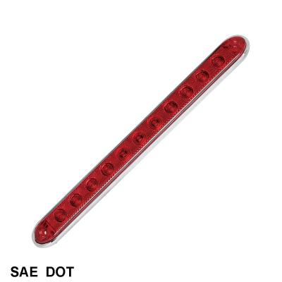 China ABS 16 Inch Slim Line LED Indicator Bar With Reflex Lens And Chrome Trim Bezel Led Lights 12v for sale