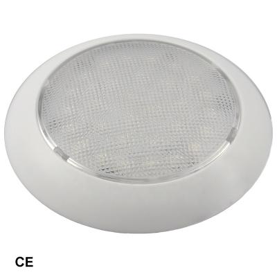 China 5-1/2 Inch LED Dome Light Plastic Low Profile Interior Boat LED Dome Light and with Switch for White Boats and Trucks 459030 for sale