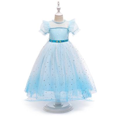 China New Elsa Dress Girls Party Vestidos Cosplay Princess Dress Kids Anna Snow Queen Costume Print Birthday Princess Girl Clothing 2021 Sweet for sale