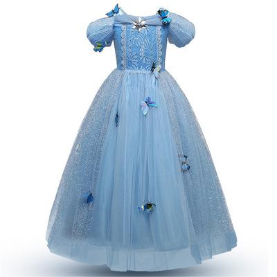 China New Elsa Dress Girls Party Vestidos Cosplay Princess Dress Kids Anna Snow Queen Costume Print Birthday Princess Girl Clothing 2021 Sweet for sale