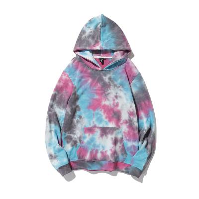 China Anti-pilling women's hoodies TIE DYED printing 95%Cotton 5%Spandex good quality custom made hip hop clothing custom size for sale