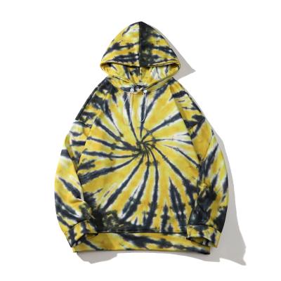 China Anti-pilling women's hoodies fleece TIE DYED print hip hop clothing custom embroidery logo good quality for sale