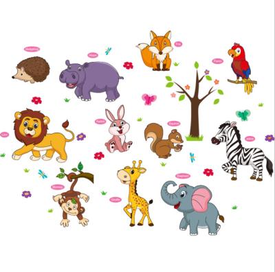 China Decorative Animal Wall Sticker Cartoon Balloon Wall Sticker Kids Room Nursery Decor Baby Room Decor Wall Stickers for sale