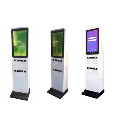 China Power bank rental system with screen 24 ports OEM sharing power bank rental system with advertising screen charging station power bank for sale