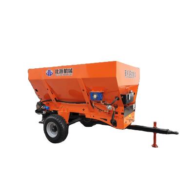 China High Yield BEIYUAN Dry Chicken Manure Fertilizer Manure Compost Organic Fertilizer Lime Twin Disc Rear Discharge Granular Spreader 40-70HP for sale