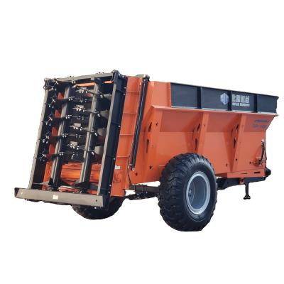 China High Efficiency 100-160 HP Tractor Trailed Stable Vertical Dual Beater Cow Chicken Manure High Moisture Manure Fertilizer Wet Spreader for sale