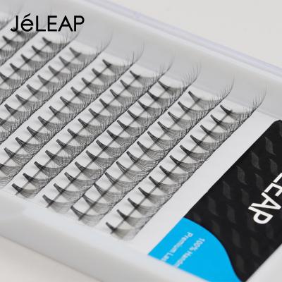 China New Design Lightweight Premade Fans Volume Eyelash Extension 0.05 0.07 0.10 Heat Short 12D Bonded Rod Premade Flat Lashes for sale