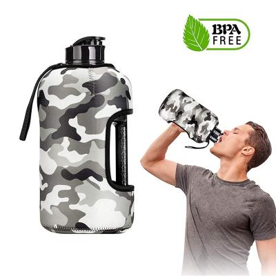 China Viable Fitness Large Plastic Bottle Sports Dumbbell Gym Bodybuilding Water Bottle for sale