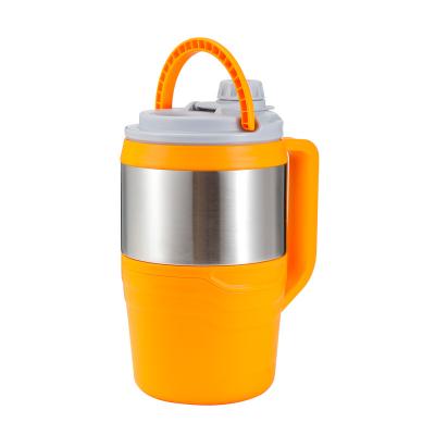 China Everich Viable Orange 52 oz pp Inside With Logo Stainless Steel Outside Easy Custom Carry Beer Growler for sale