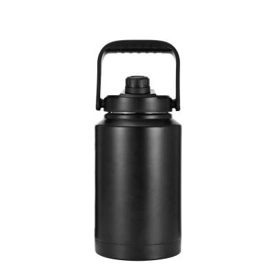 China Large Capacity Everich 1 Gallon Double Wall Outdoor Insulated Beer Shaker Stainless Steel Water Bottle With Strong Handle for sale