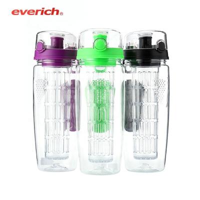 China 2019 Fruit Love Fruit Water Bottle Viable Popular Tritan Infuser Plastic Bottle For Juice for sale